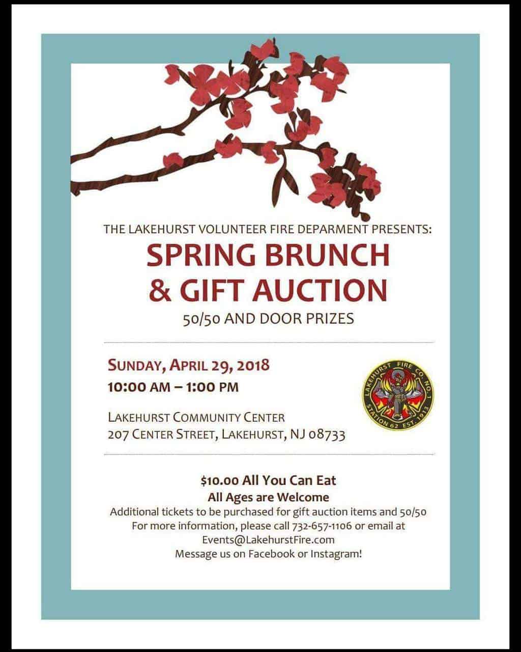 Lakehurst Fire Hosts Spring Brunch & Gift Auction Jersey Shore Online