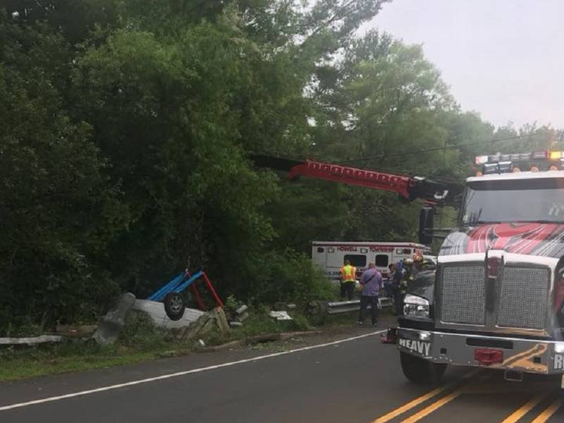Overturned Vehicle Injures Two In Howell Jersey Shore Online