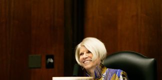 Virginia Haines after being named freeholder director. (Photo by Jennifer Peacock)