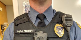 All uniformed officers will be wearing body cameras that will record all interactions with the public while on duty. (Photo courtesy Barnegat Police Department)