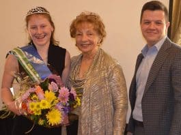 From left, Riley Chenoweth-Hafner, Stella Almeida, and Tom Beaver, the Director of NJDA’s Marketing and Development Division. (Photo courtesy New Jersey Department of Agriculture)
