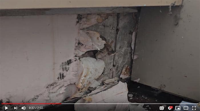 The video shows buildings in disrepair, hosted by a third grade student. (Video courtesy TRRSD)