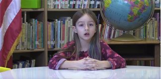 The video shows buildings in disrepair, hosted by a third grade student. (Video courtesy TRRSD)