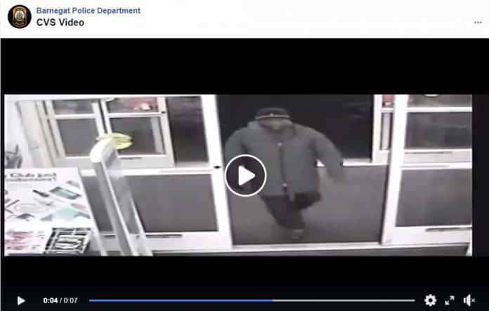 A screenshot of the surveillance video from CVS. (Photo courtesy Barnegat Police Department)