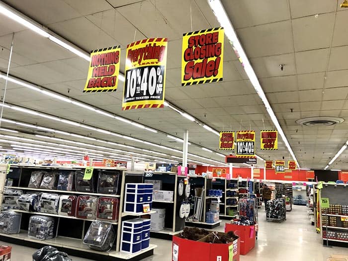 There were few items on the shelves – and few customers - during Kmart’s final sales. (Photo by Chris Lundy)