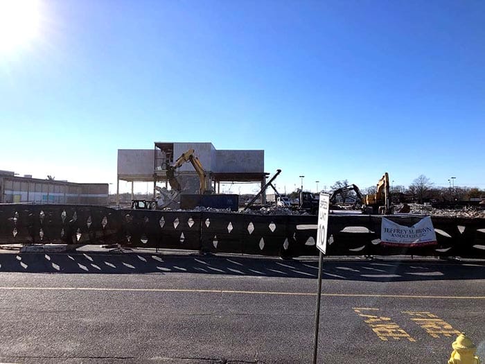 The Sears building was being demolished recently. (Photo courtesy Ocean County Scanner News)