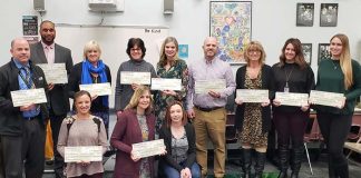 PTA grant winners and principals representing absent grant winners. (Photo courtesy Manchester Township School District)