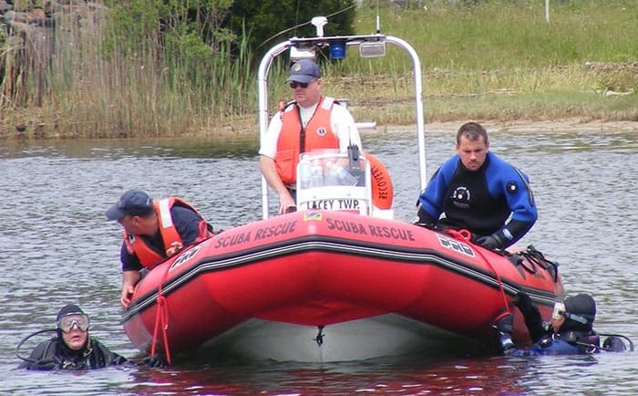 The LTURR was formed back in the late 1970s when a young boy fell into a lagoon and the Lacey Twp. Fire Company responded but had to wait, helpless, until an underwater rescue team arrived from Tom’s River. (Photo courtesy LTURR)