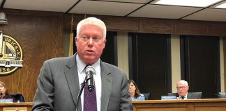 Mayor John G. Ducey gives his budget presentation. (Photo by Judy Smestad-Nunn)