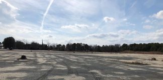 Today, the former Foodtown site is just barren blacktop and weeds. (Photo by Judy Smestad-Nunn)