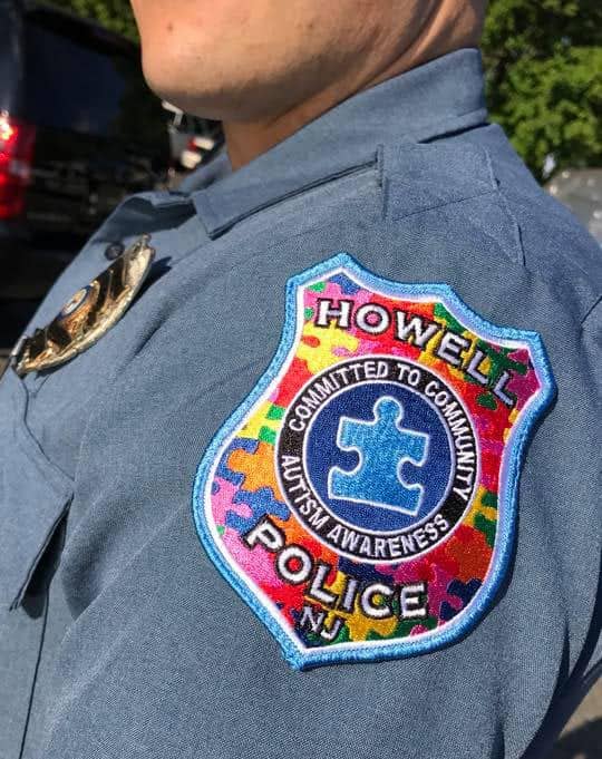 Howell Police are doing their part to spread awareness with a specially designed Autism Awareness Day patch. (Photo courtesy Howell Police)