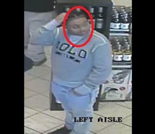 Surveillance footage this individual removing one item from a shelf and leaving the store without paying for it. (Photo courtesy Barnegat Police)