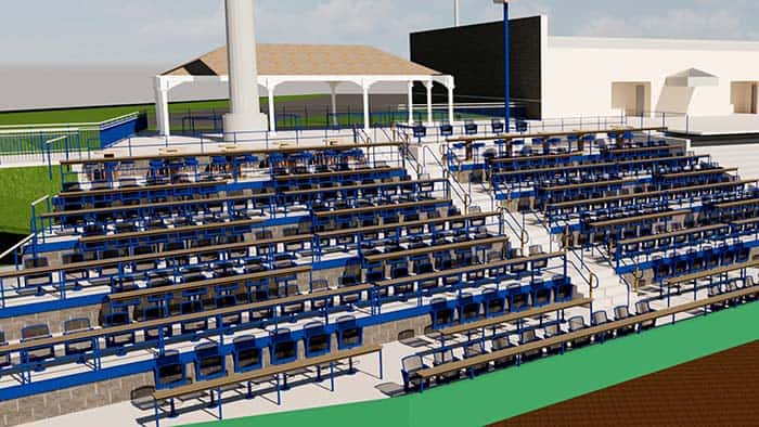 In this rendering, management has revamped the picnic areas at FirstEnergy Park. (Photo courtesy Lakewood BlueClaws)