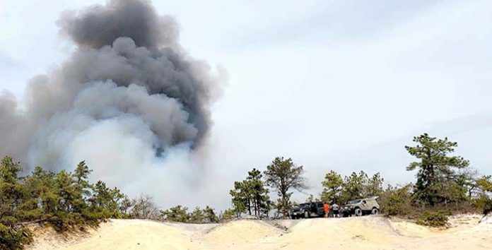 The fire consumed more than 11.000 acres. (Photo courtesy NJSP)