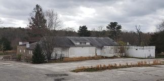 An abandoned nightclub which once featured such entertainment as singer Bruce Springsteen in the early 1970s, is seen on the parcel of Rova Farm property that the township is purchasing for preservation purposes. (Photo by Bob Vosseller)