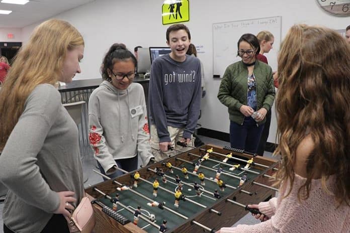 The center has televisions, video game systems, three Apple computers, foosball, games, furniture and more. (Photo by Judy Smestad-Nunn)