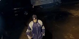 Ring security footage shows the man coming onto the property and leaving with the ladder. (Photo courtesy Jackson Township Police)