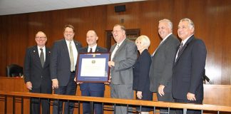 Ocean County Bradley Billhimer and members the Ocean County Prosecutor’s Office were presented with re-Accreditation through the New Jersey State Association of Chiefs of Police through its New Jersey Law Enforcement Accreditation Commission (NJSACOP). (Photo courtesy Ocean County)