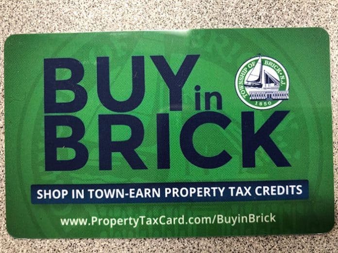 Residents who participate in the Brick program get a card like this one. (Photo by Judy Smestad-Nunn)