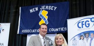 Monmouth County Public Health Coordinator Christopher P. Merkel was recently honored for his commitment to local government with county service award. (Photo courtesy Monmouth County)