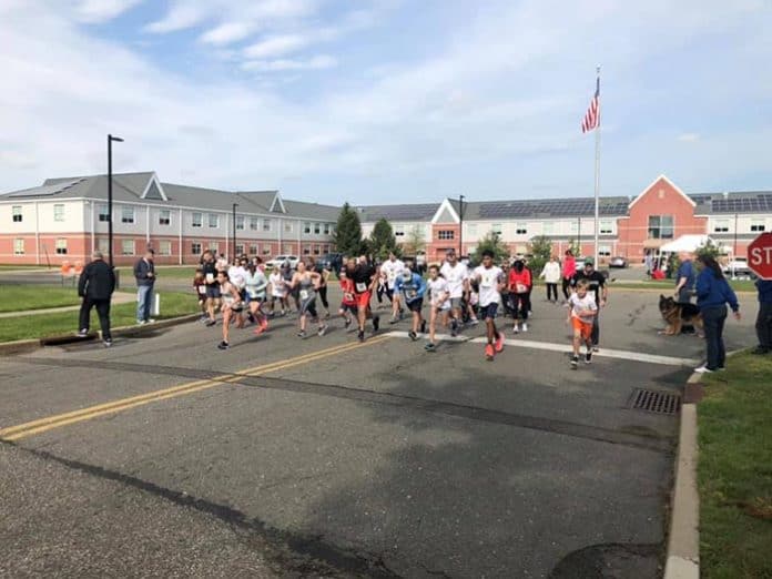 Students and staff were putting the “fun” in “fun run.” (Photo courtesy Howell Township Schools)