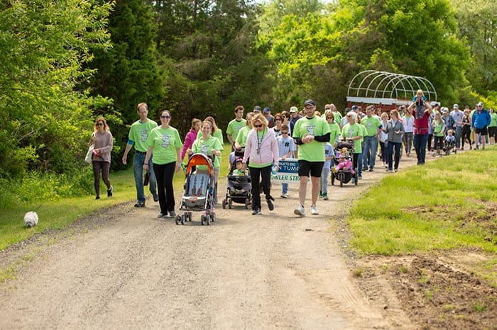 A walk for brain tumor research was held in New Egypt on May 11 and raised more than $19,000. Around 170 walkers took part in the fundraising effort which began at the Laurita Winery on Archertown Road. (Photos courtesy Victor Bubadias Photography)