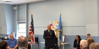 Freeholder Joseph H. Vicari, Chairman of the Office of Senior Services, is an advocate for the senior population in Ocean County, providing the opening remarks at the ceremony. (Photo by Kimberly Bosco)