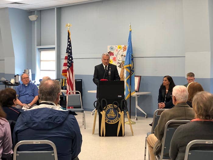 Freeholder Joseph H. Vicari, Chairman of the Office of Senior Services, is an advocate for the senior population in Ocean County, providing the opening remarks at the ceremony. (Photo by Kimberly Bosco)