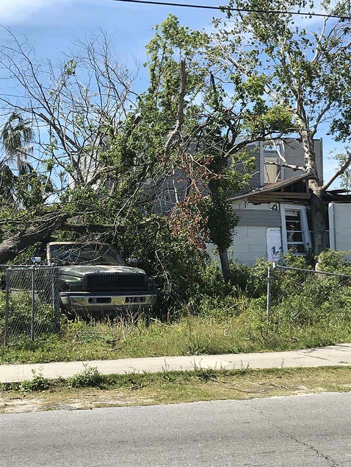 The area around Bay High School in Panama City, Florida resembles what Superstorm Sandy did here. (Photo courtesy Ocean Gate PTO)