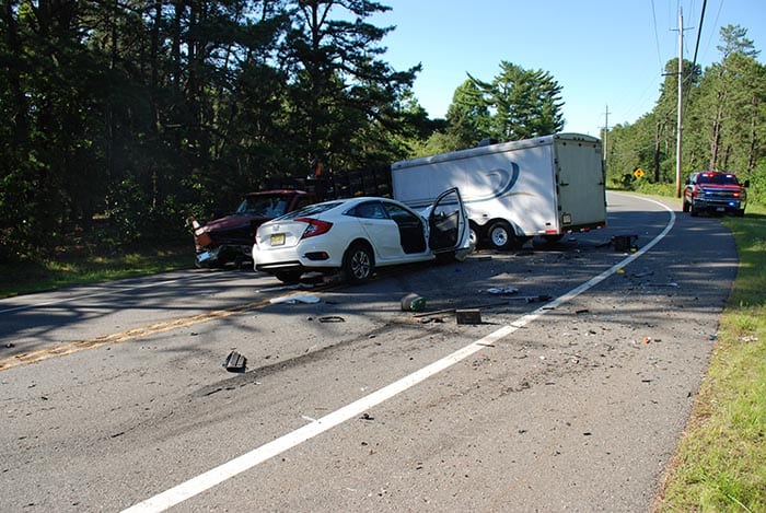 Manchester officers responded to the area of Manchester Boulevard and Route 70 for a report of a multi-vehicle crash. (Photo courtesy Manchester Township Police)