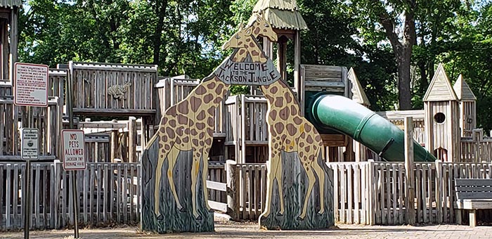 Jackson playgrounds including its roller hockey park are seen during a recent sunny day.  (Photo by Bob Vosseller)