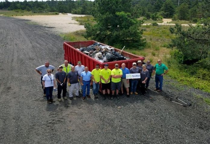 Volunteers and Clean Communities personnel clean over 5 tons of trash for the Barnegat Bay blitz on June 7. (Photo courtesy Toms River Township)
