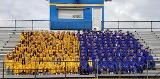 The 243-member graduating class of 2019. (Photo courtesy Manchester Township School District)