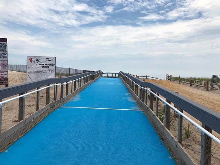 At Brick Beach I, Mobi-mats were installed to make the entrances to the beach safer for beachgoers and for the environment. (Photo by Judy Smestad-Nunn)