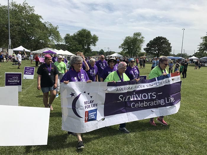 Survivors took a lap around the course together. (Photo by Chris Lundy)