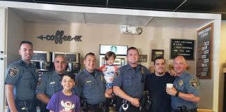 Coffee with a Cop. (Photo courtesy Brick Police)