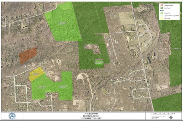 This map shows the property the county will be purchasing. (Map courtesy Ocean County)