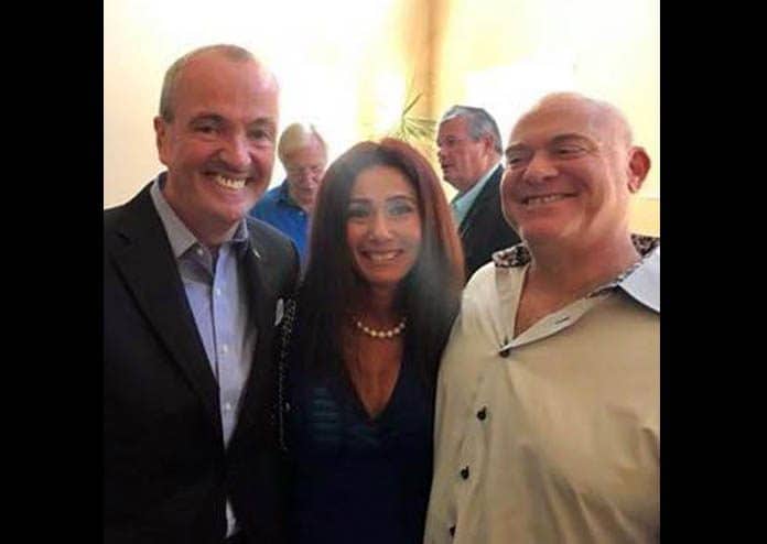 Democrat candidate Wayne Lewis, right, with Gov. Phil Murphy, left, and Diane Le, center. (Photo courtesy Wayne Lewis for Assembly)