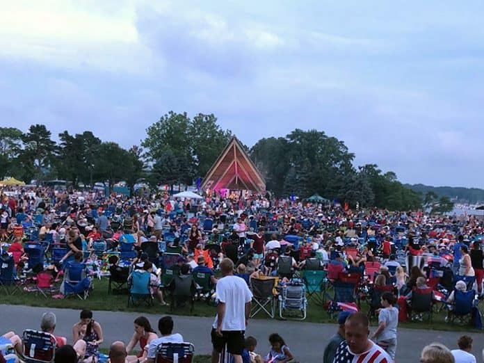 There was a record-breaking crowd, where police scanned concertgoers for outside alcohol and weapons. (Photo by Judy Smestad-Nunn)