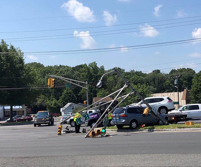 Traffic Light Down After Car Crash Jersey Shore Online