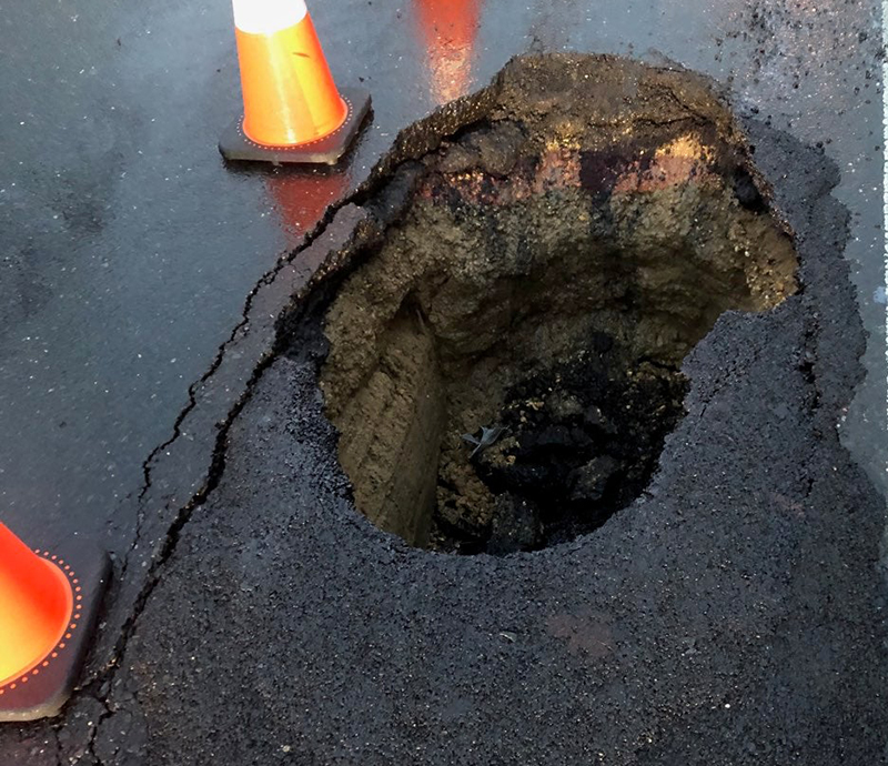 Sinkhole Blocks Off Major Road In Brick Jersey Shore Online