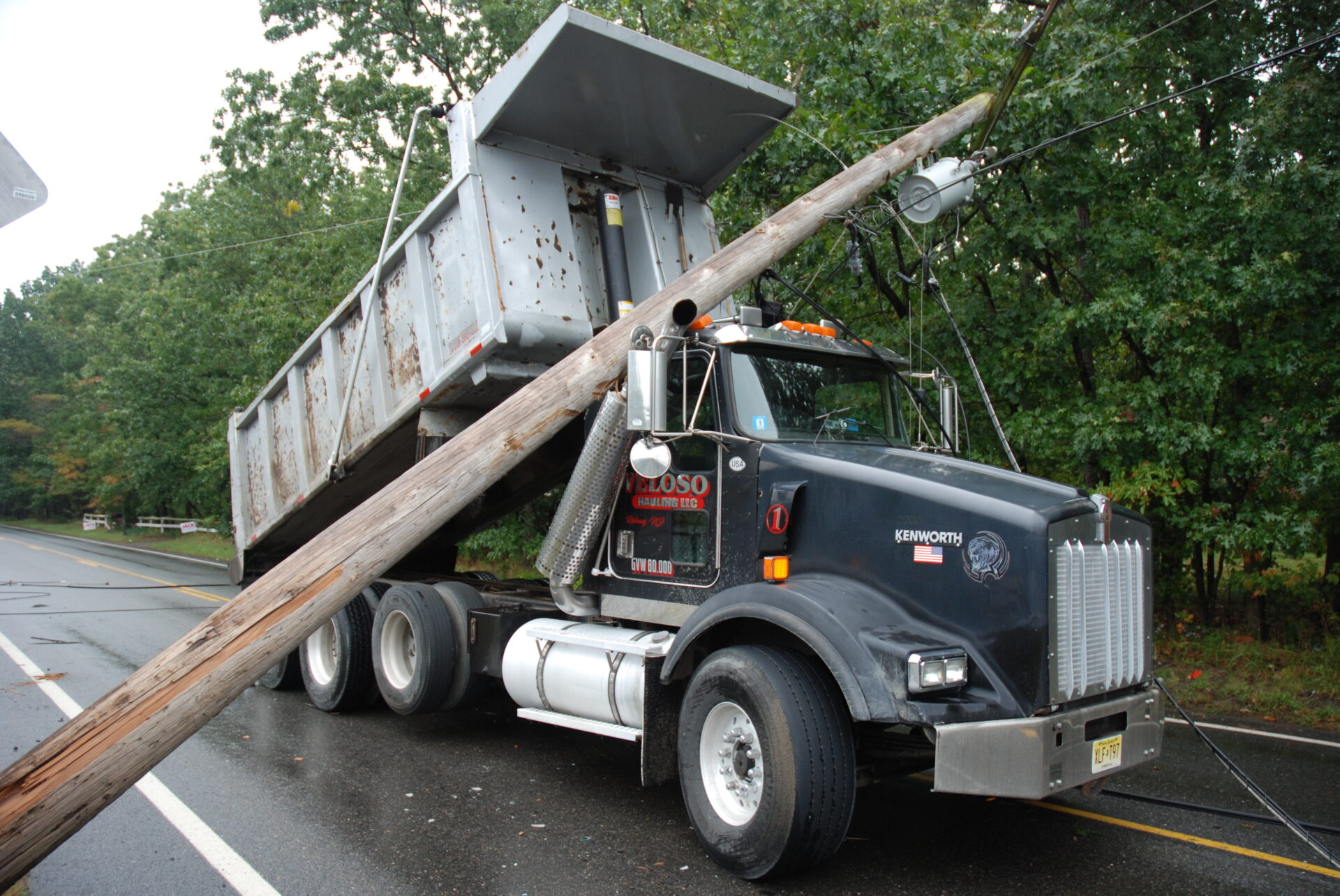 Dump Truck Pulls Power Lines, Breaking Utility Pole - Jersey Shore Online