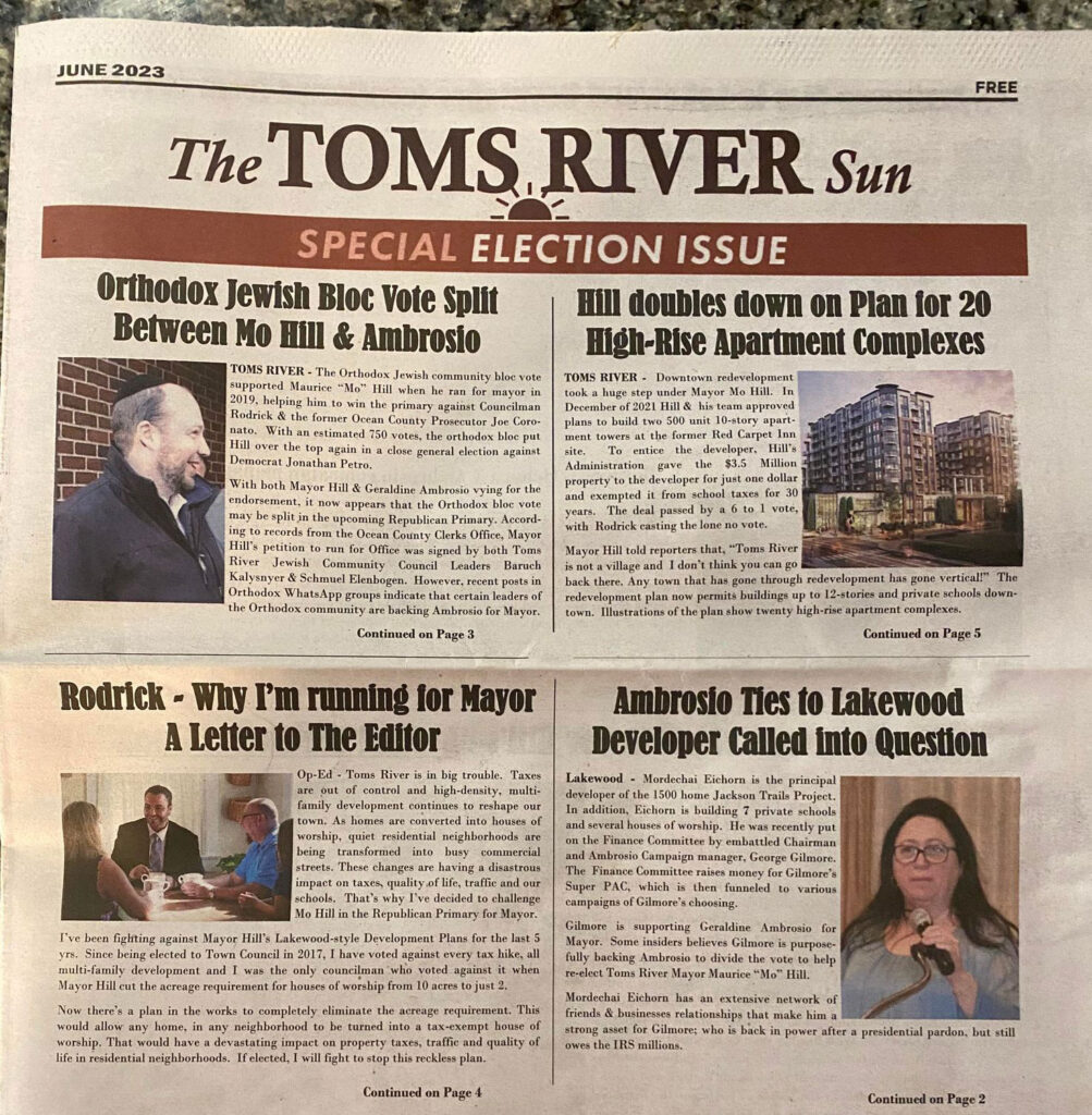 Toms River Times Addresses Copycat Political Newspaper