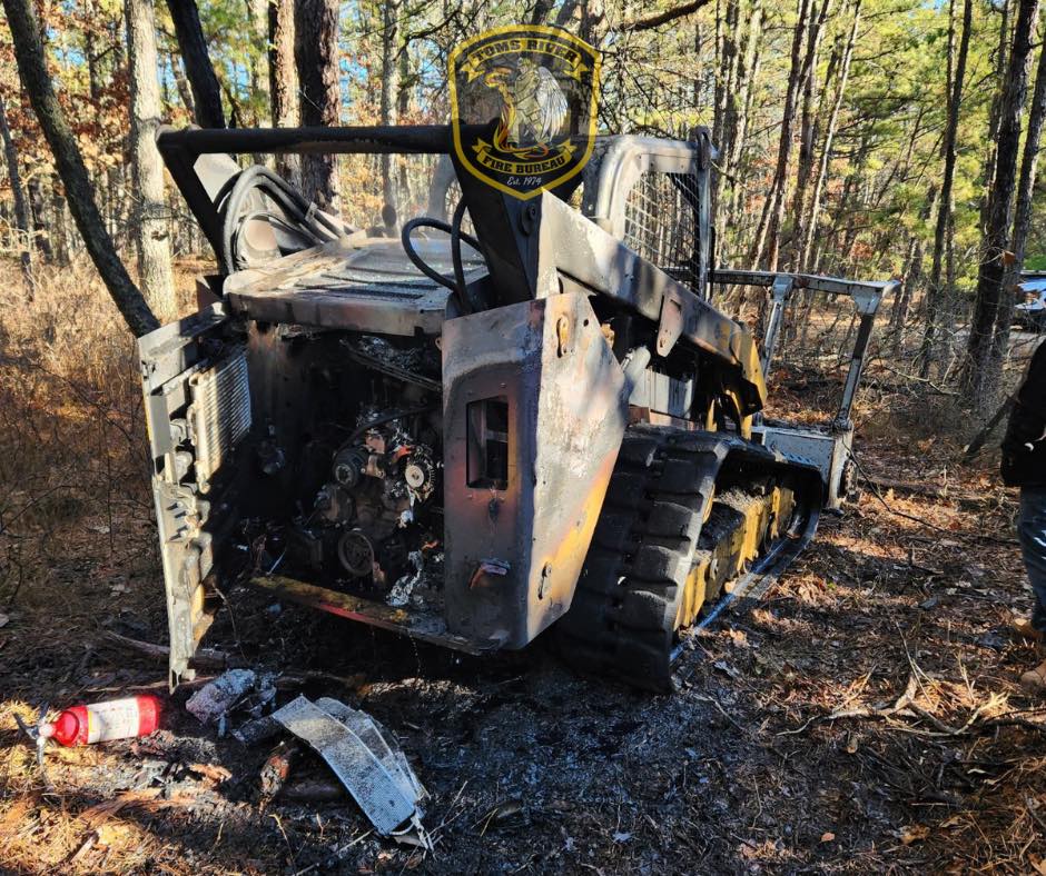 Construction Equipment Catches Fire In Toms River - Jersey Shore Online
