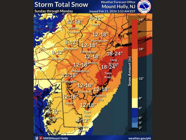 Blizzard Warning Targets Jersey Shore - Jersey Shore Online