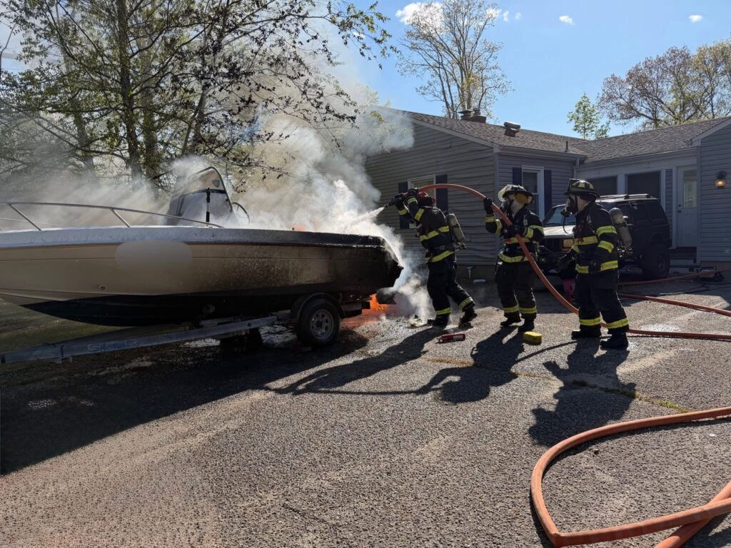 Boat Fire Damages Vessel, Trailer In Ocean County