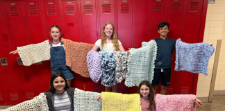 Students Crochet Blankets For Cancer Patients