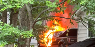VIDEO: Vehicle Fire Threatens Jackson Home Before Firefighters Step In