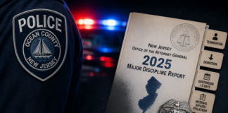 Ocean County Police Officers Named In State Discipline Report