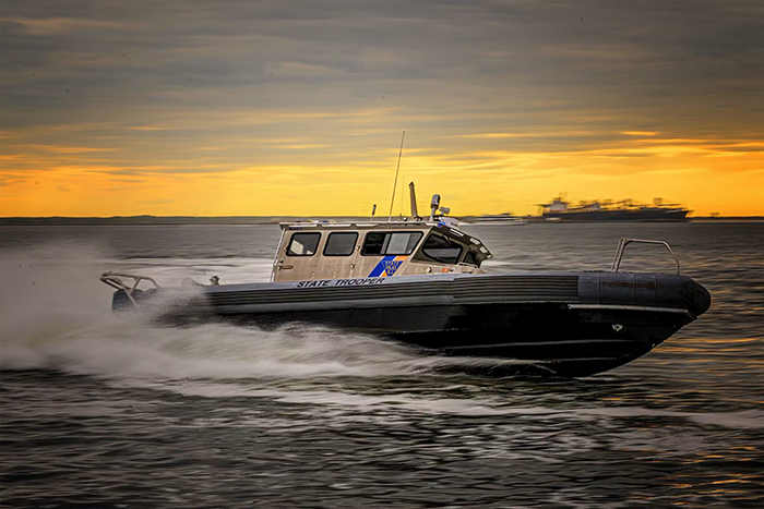 New Jersey State Police Marine Services Bureau conducting boating safety operations on state waterways